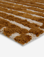 Vela Luxe Bath Mat | Organic Cotton, Striped Design