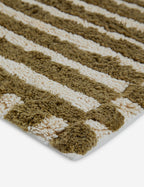 Vela Luxe Bath Mat | Organic Cotton, Striped Design