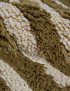 Vela Organic Cotton Bath Mat | Plush Weave, Striped Design