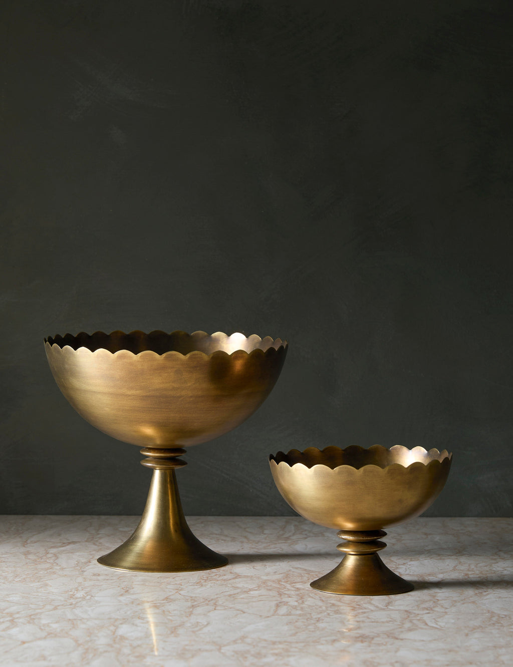 Vireo Compote Bowls | Scalloped Design, Set of 2
