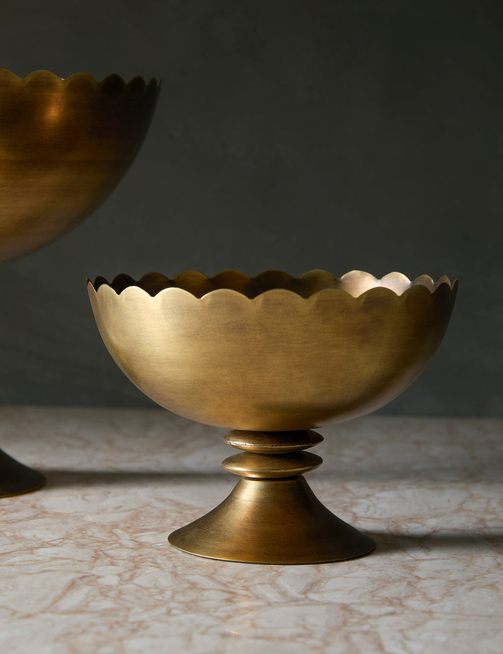Vireo Compote Bowls | Scalloped Design, Set of 2