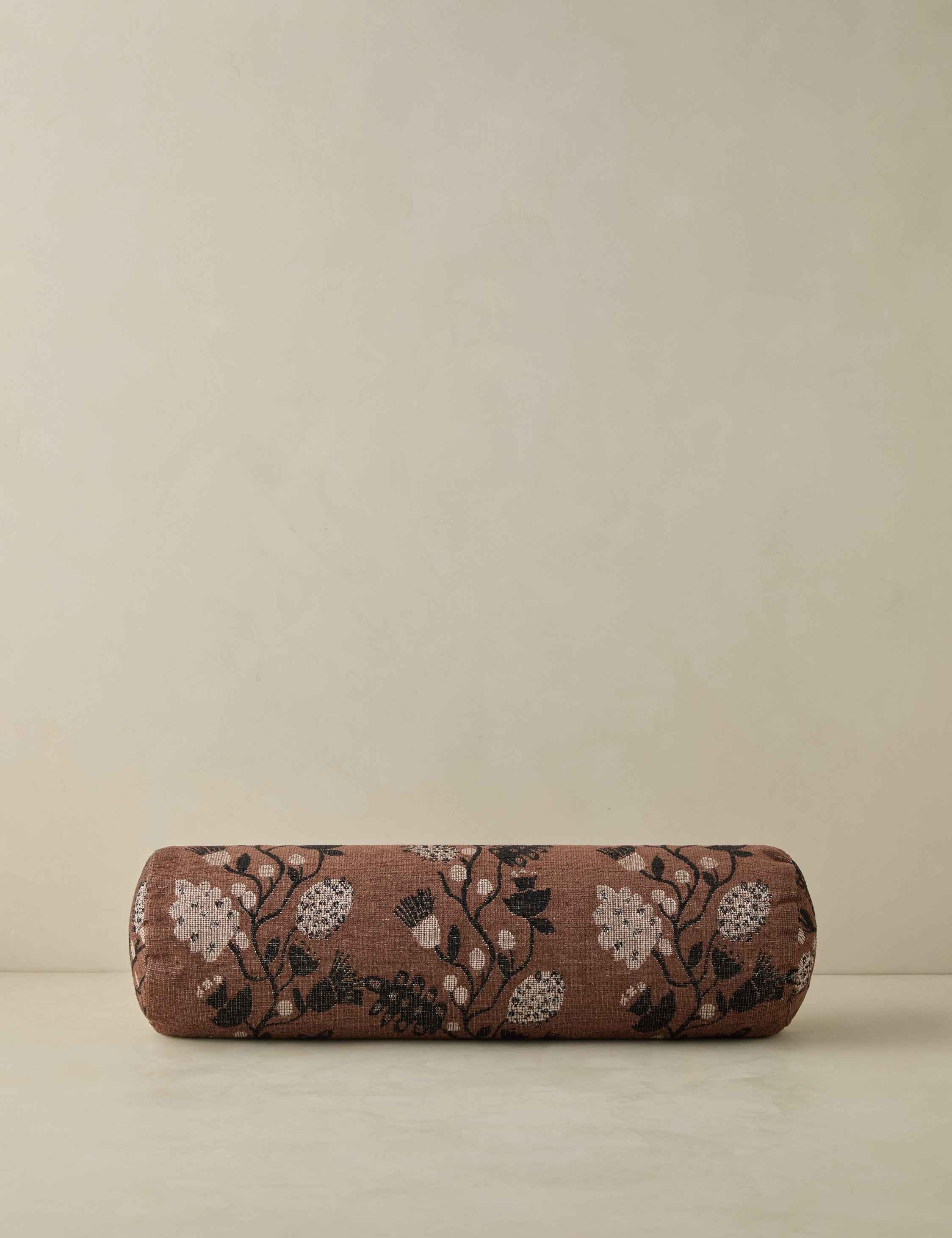 Vino Bolster Pillow | Hand-Drawn Botanical Pattern