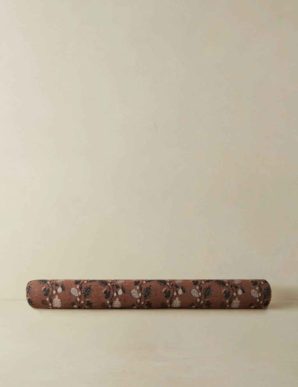 Briar Long Bolster Pillow | Textured Cotton, Botanical Pattern