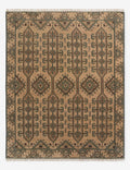 Vento Hand-Knotted Wool Rug | Geometric Motifs, Traditional Border