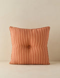 Waverly Pillow | Linen with Striped Design and Tufted Button