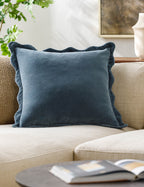Cleo Accent Pillow | Velvety Finish, Waved Flange