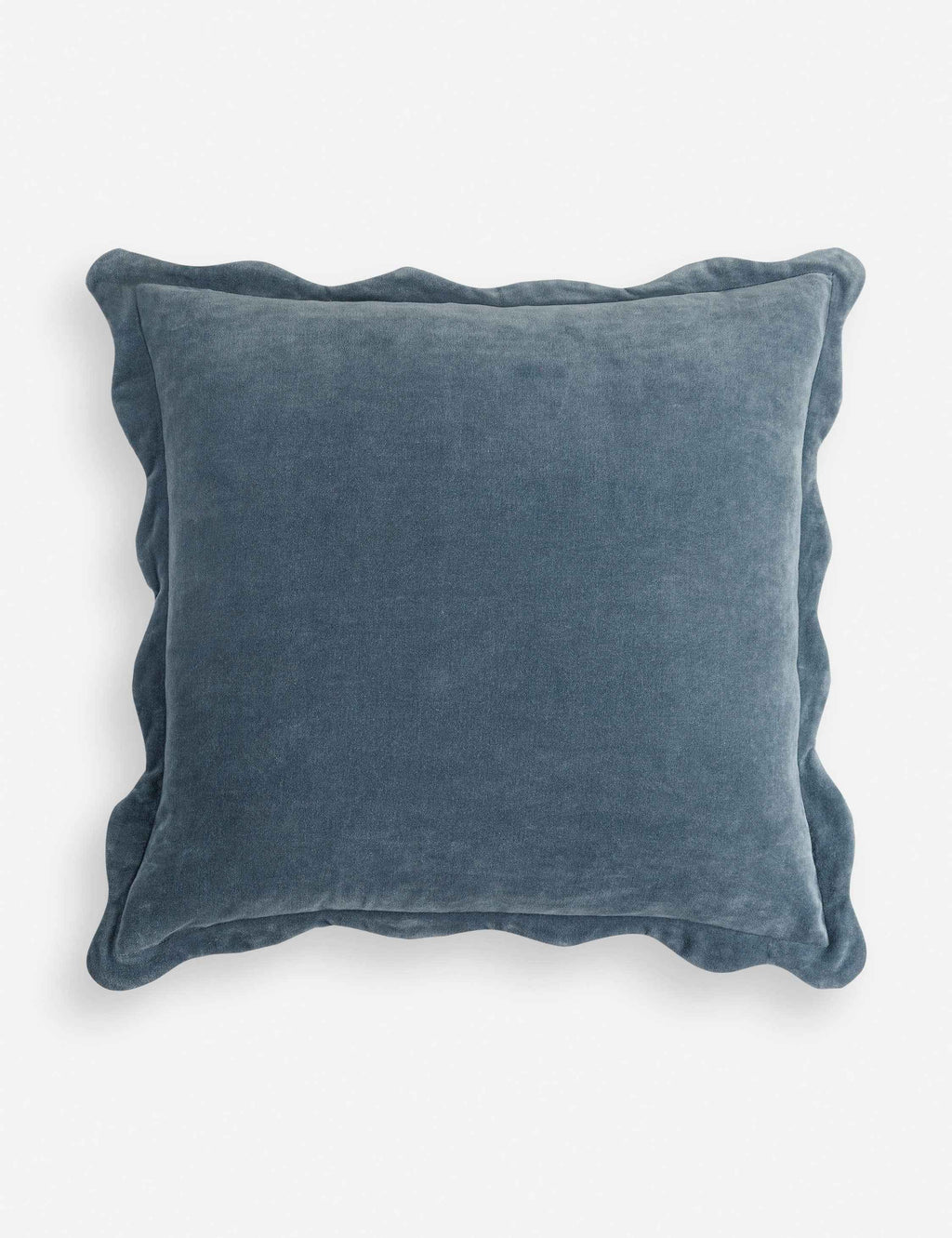 Cora Accent Pillow | Velvety Finish, Waved Flange Design