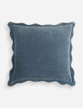 Cora Accent Pillow | Velvety Finish, Waved Flange Design