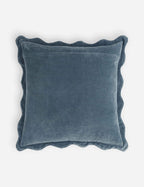 Cora Accent Pillow | Velvety Finish, Waved Flange Design