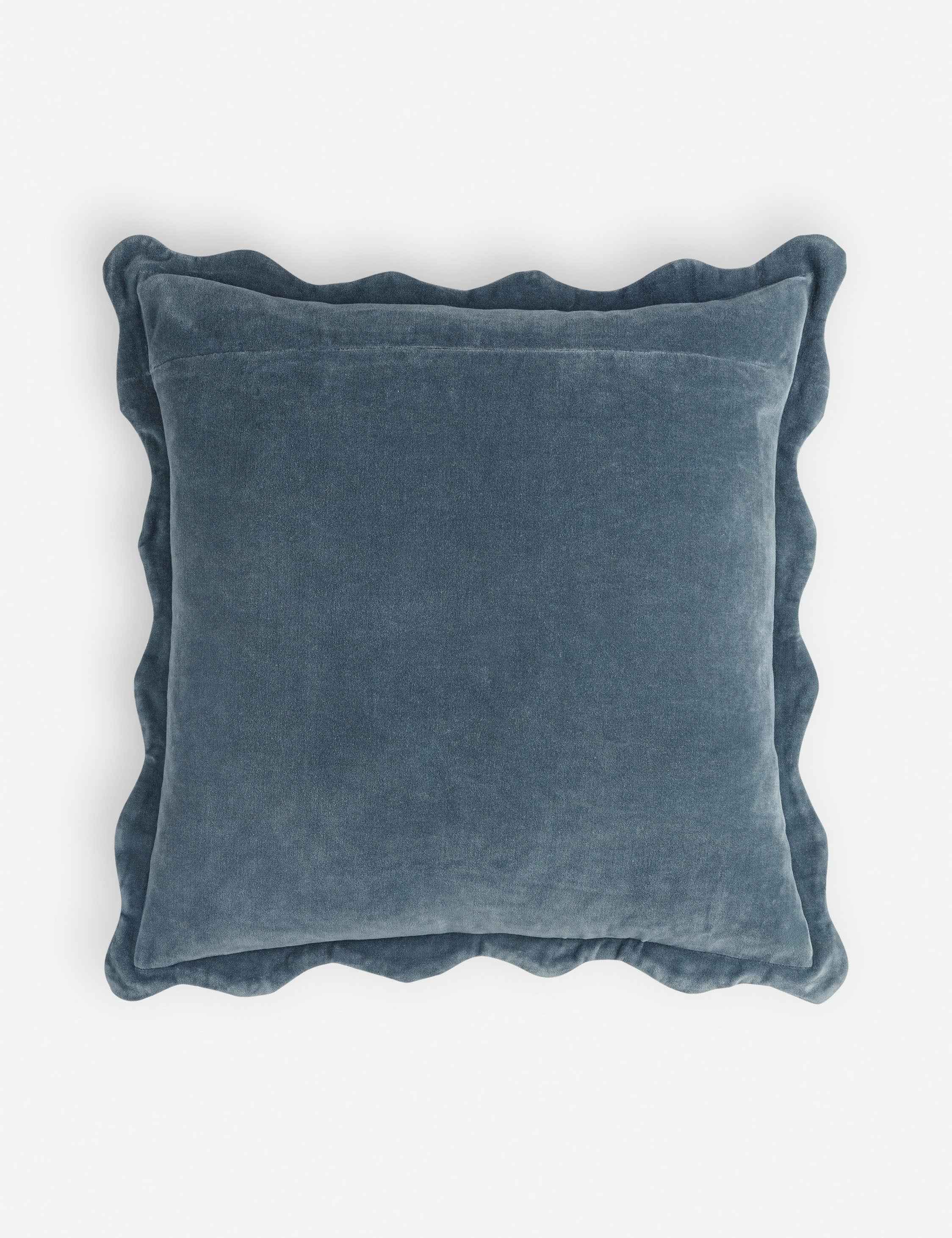 Cora Accent Pillow | Velvety Finish, Waved Flange Design