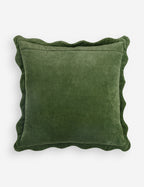 Cora Accent Pillow | Velvety Finish, Waved Flange Design