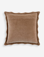 Cora Accent Pillow | Velvety Finish, Waved Flange Design