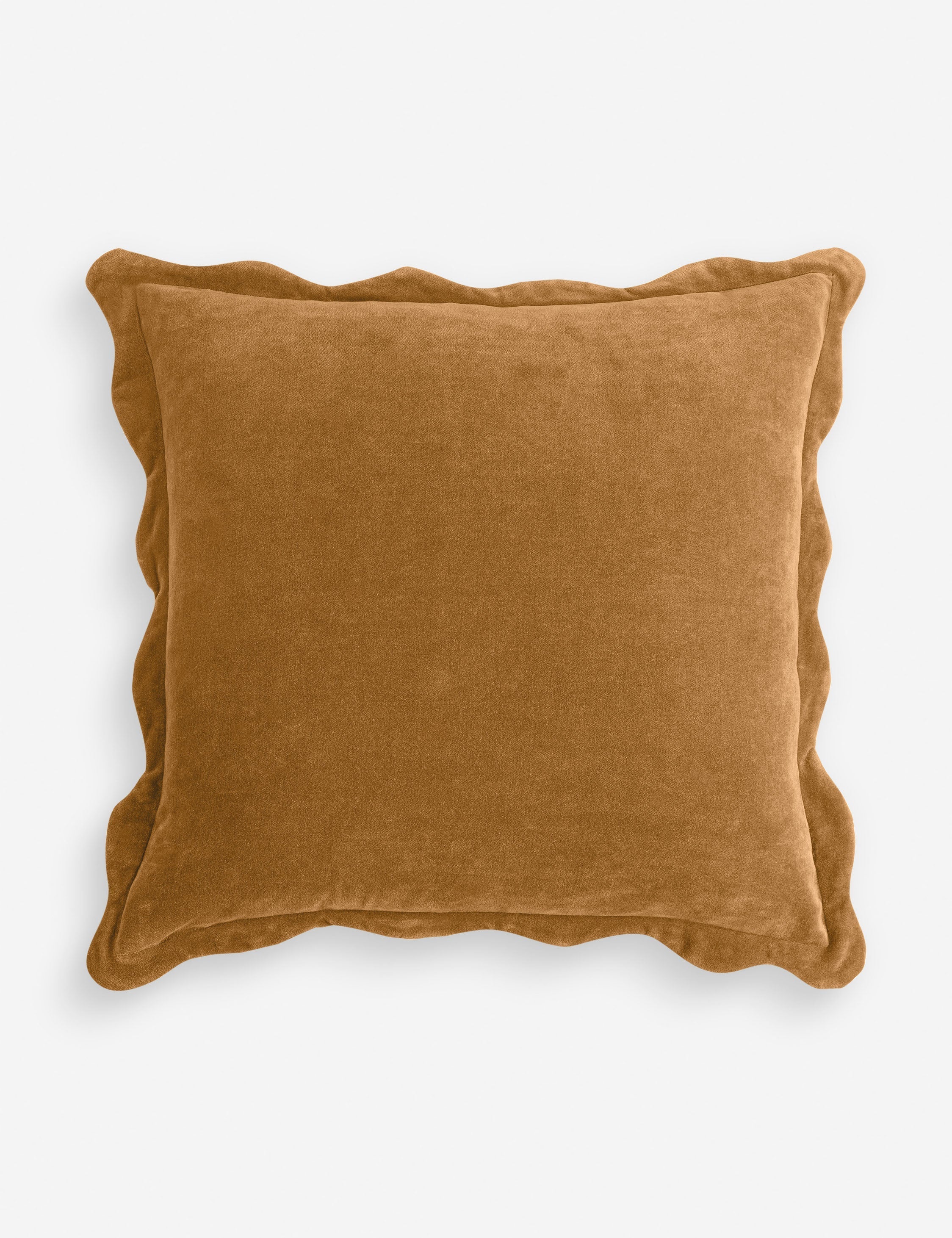 Cleo Accent Pillow | Velvety Finish, Waved Flange