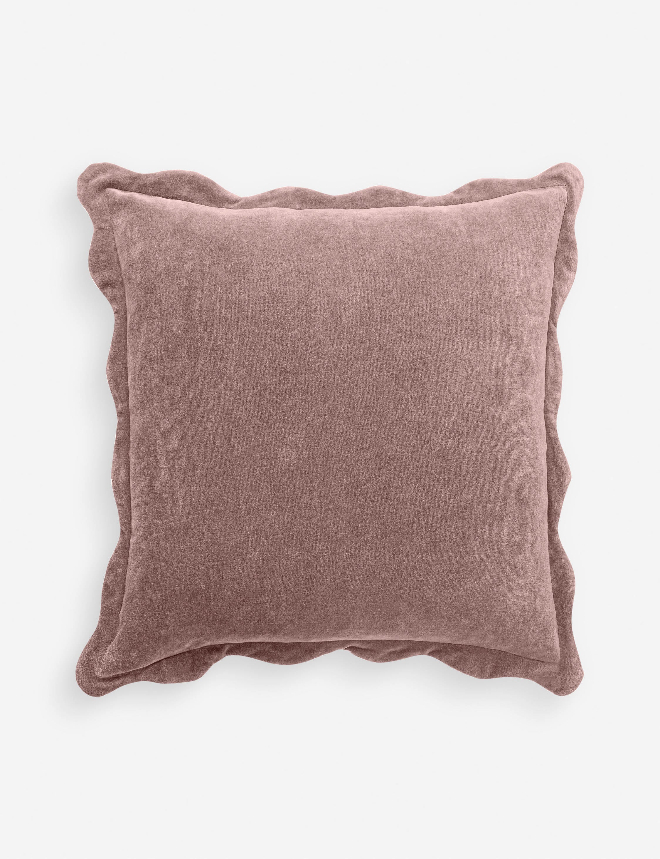 Cora Accent Pillow | Velvety Finish, Waved Flange Design
