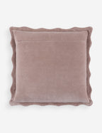Cora Accent Pillow | Velvety Finish, Waved Flange Design