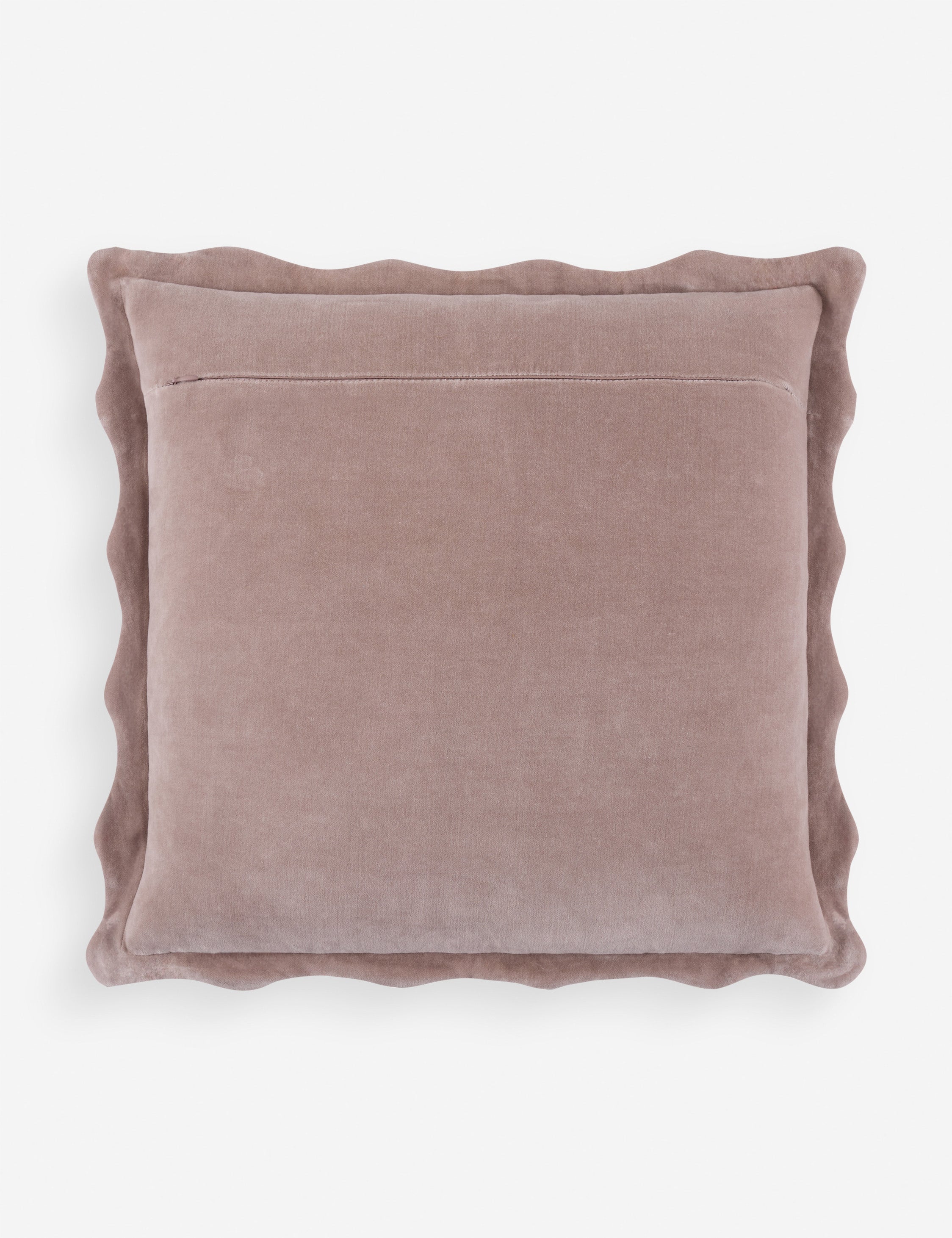 Cora Accent Pillow | Velvety Finish, Waved Flange Design