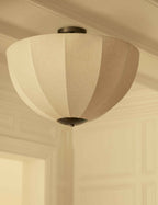 Sello Flush Mount Light | Linen-Wrapped Shade, Organic Elegance