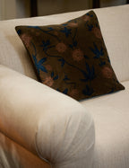 Riva Velvet Pillow | Floral Print, Rich Palette