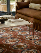 Kona Coffee Table | Ivory Marble Top, Bronze-Plated Legs
