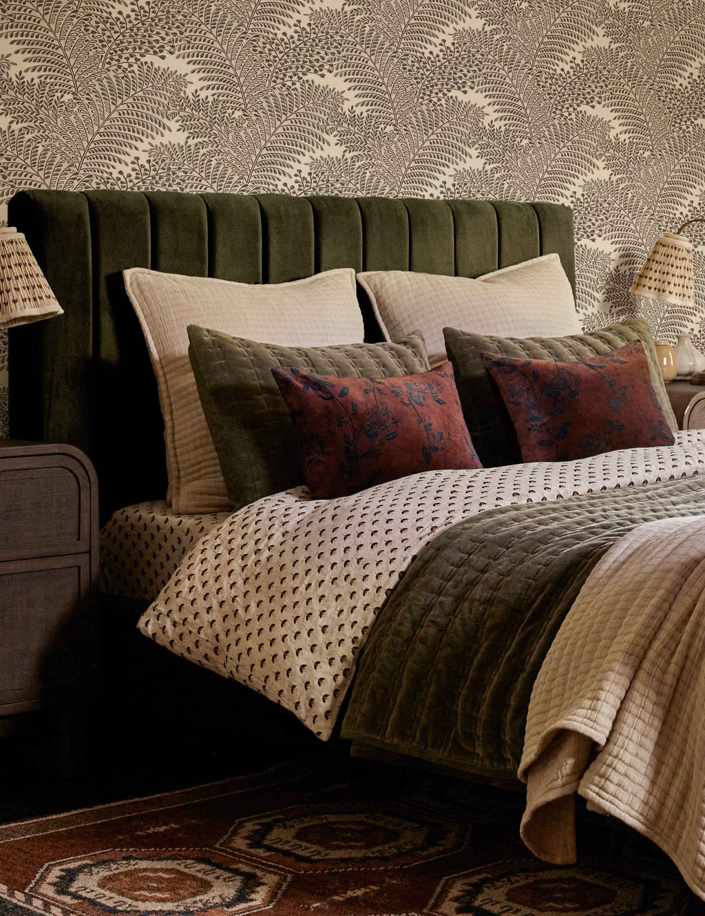 Pavo Duvet Cover | European Flax Linen, Timeless Floral Design