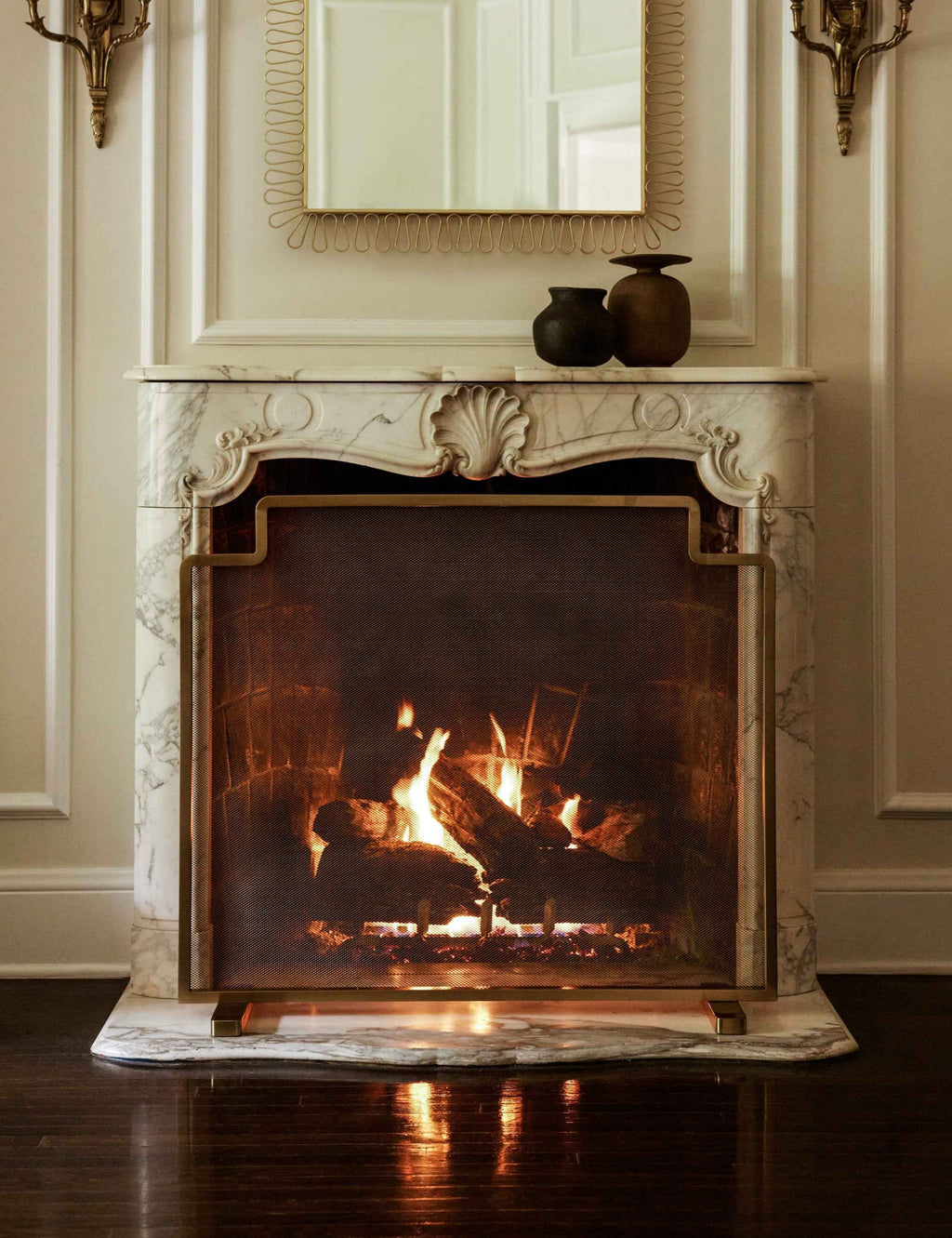 Luxe Fireplace Screen | Art Deco Design, Spark Barrier