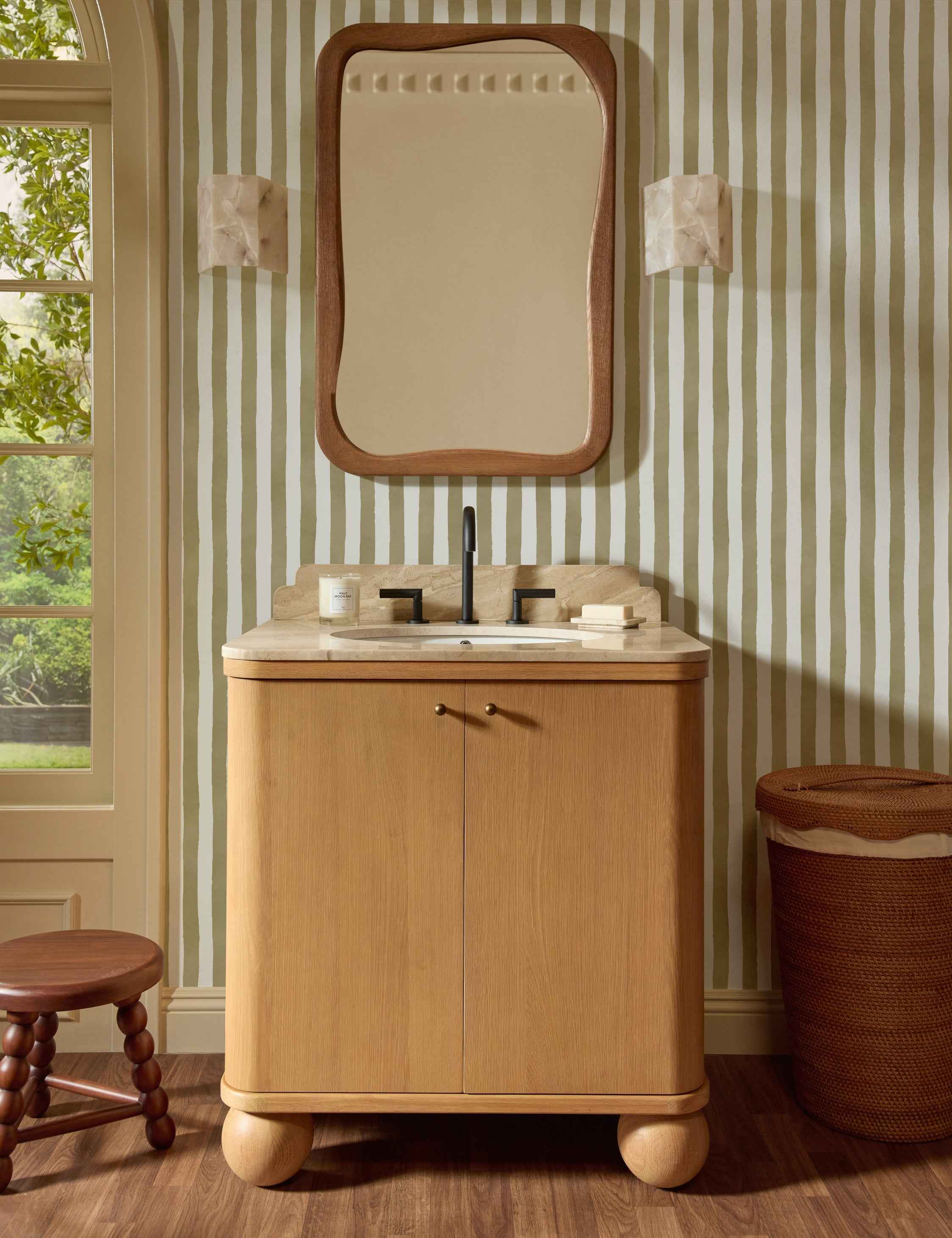 Bela Painterly Stripe Wallpaper | Organic-Inspired Design