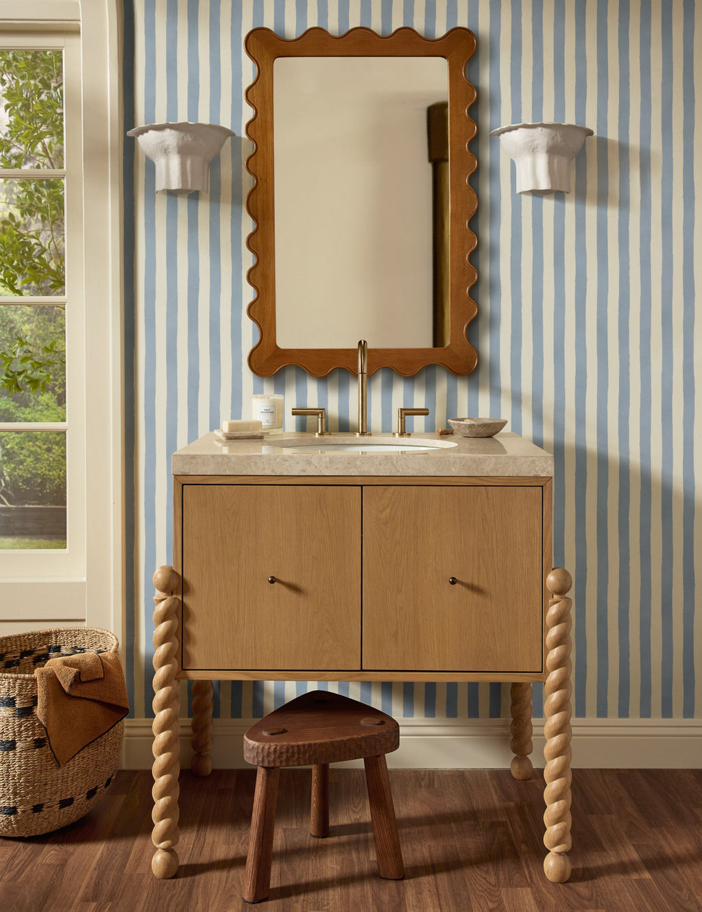 Painterly Stripe Wallpaper by Sarah Sherman Samuel