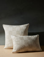 Bela Throw Pillow | Checkered Design, Down Fill