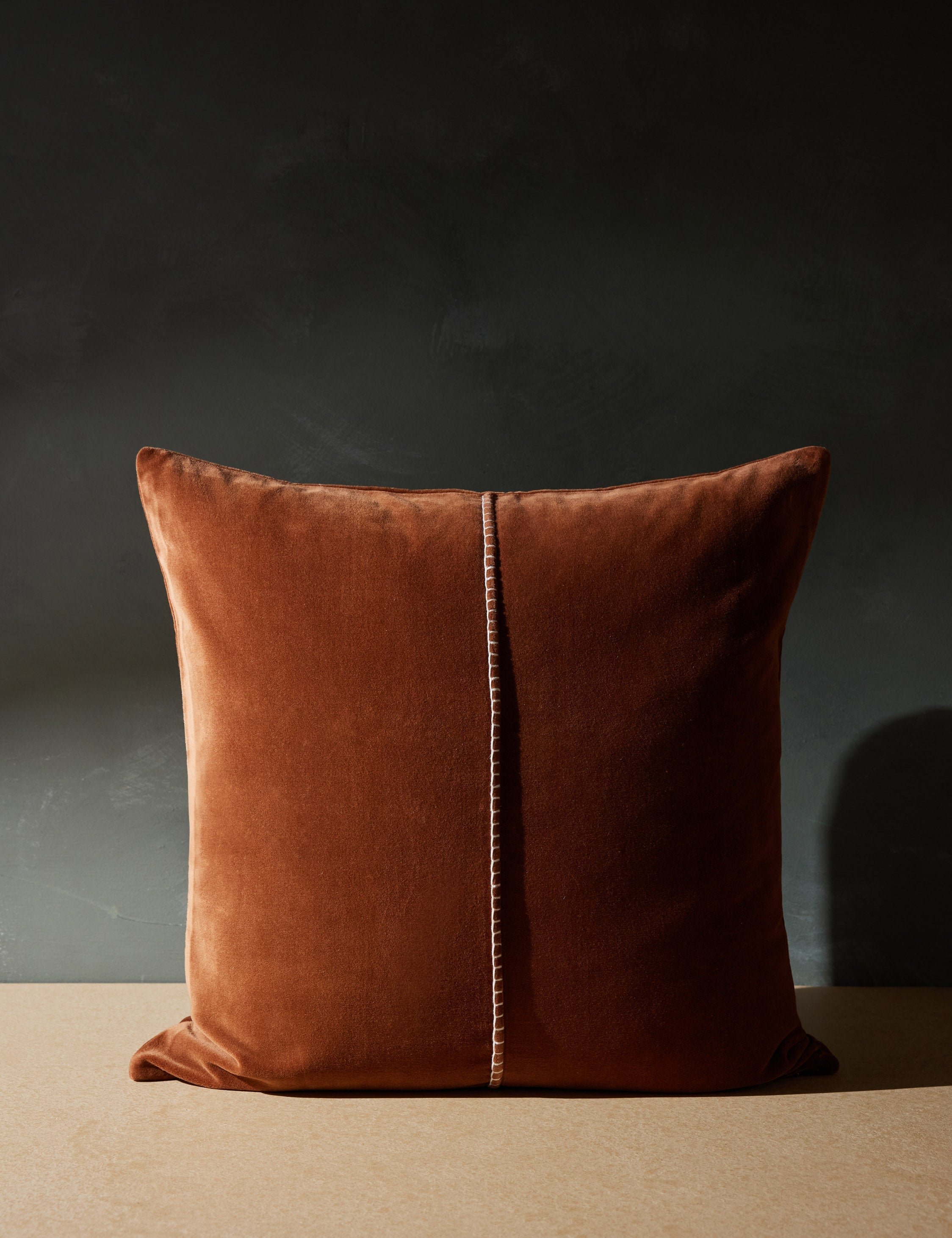 Caden Velvet Pillow | Luxe Texture, Whip Stitching Detail