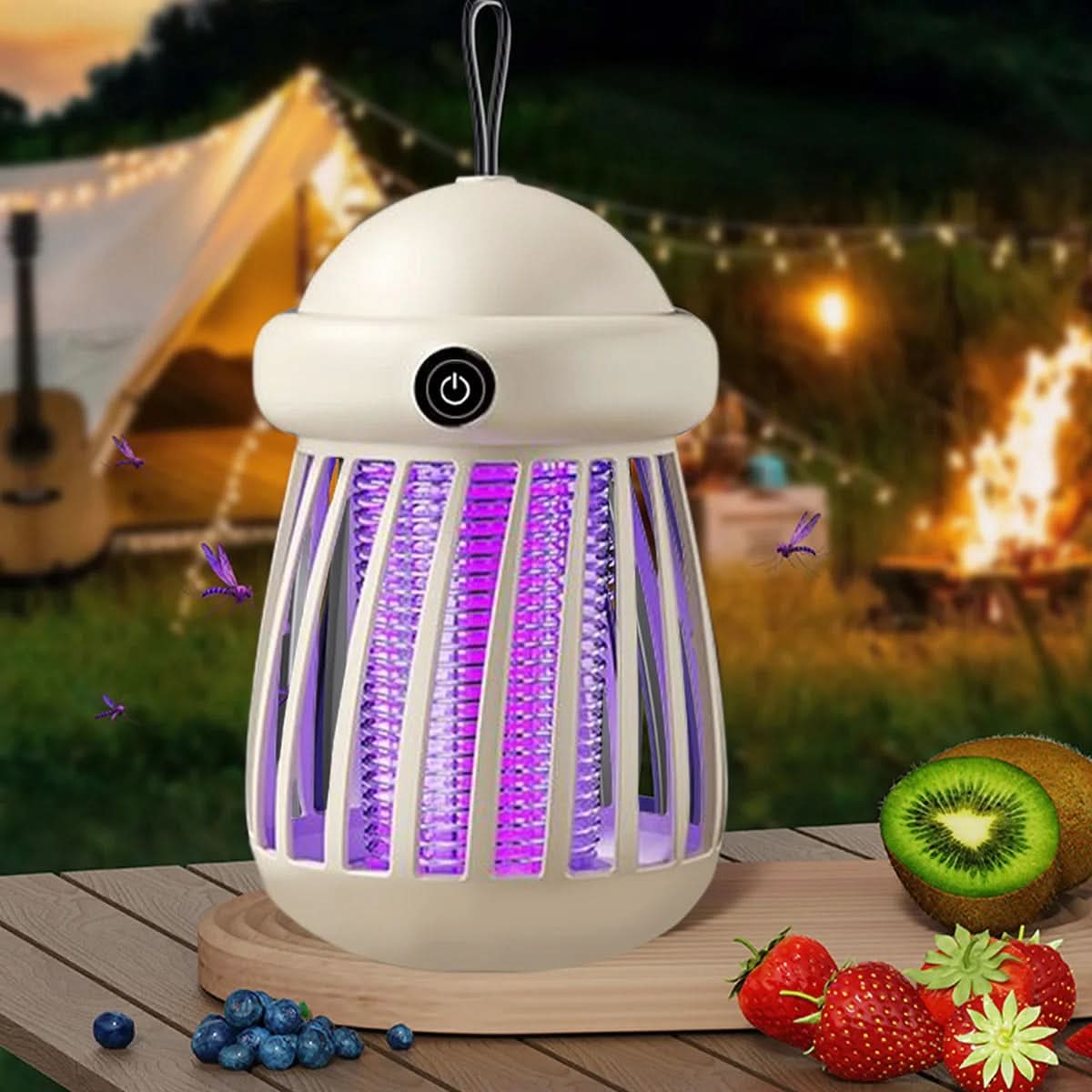 Mosquito Killer Lamp USB Rechargeable 395nm UV Light 3000V Electric Net Quiet Indoor Outdoor