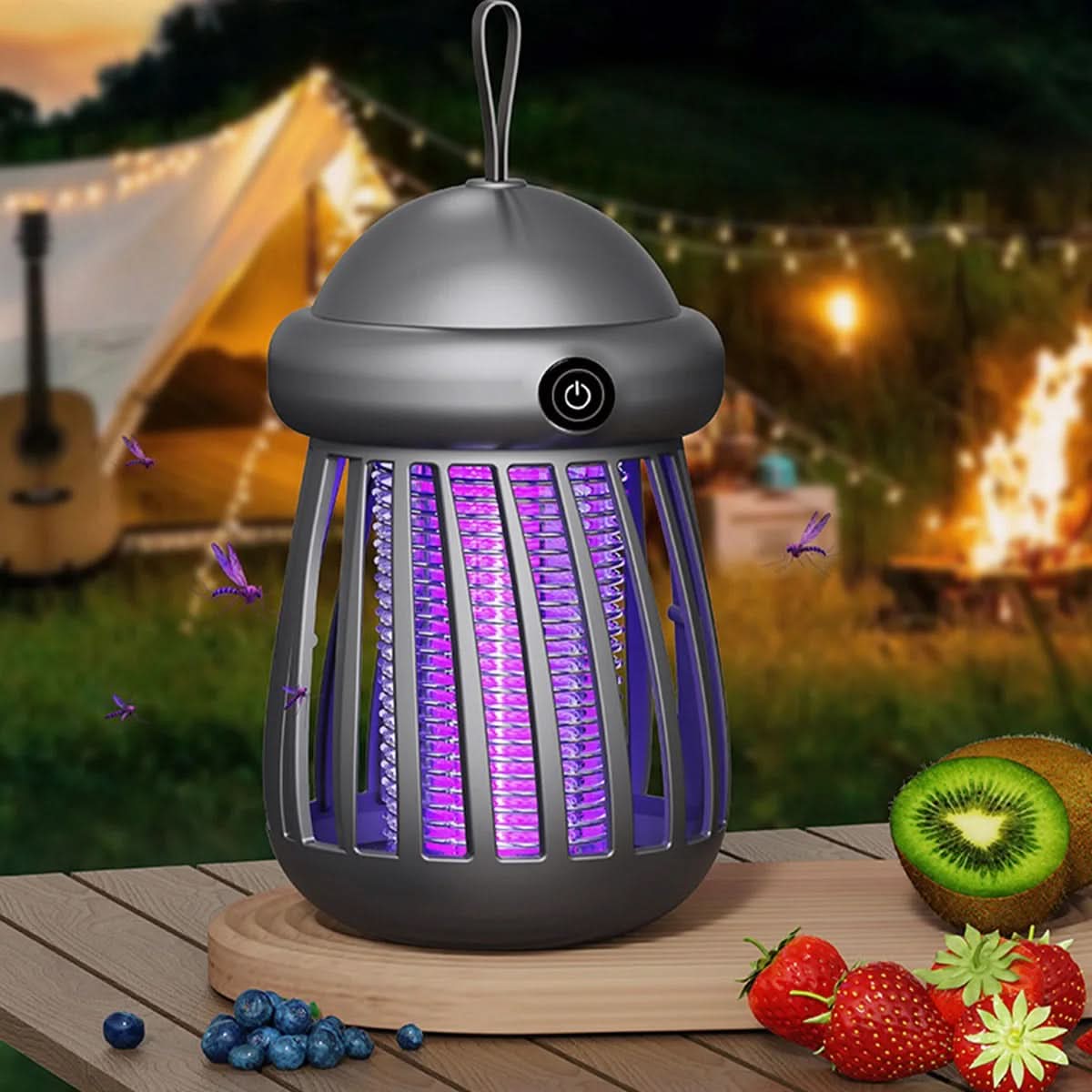 Mosquito Killer Lamp USB Rechargeable 395nm UV Light 3000V Electric Net Quiet Indoor Outdoor