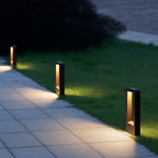 LumaPath: Stylish Garden Lamp with Matte Black Aluminum & Even LED Lighting – for Outdoor Areas