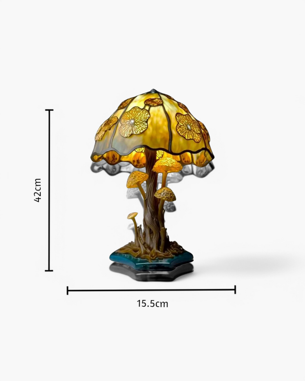 LumaMushroom: Designer Table Lamp Made of Resin in Mushroom Shape & Ambient Lighting – for Living Room & Bedroom