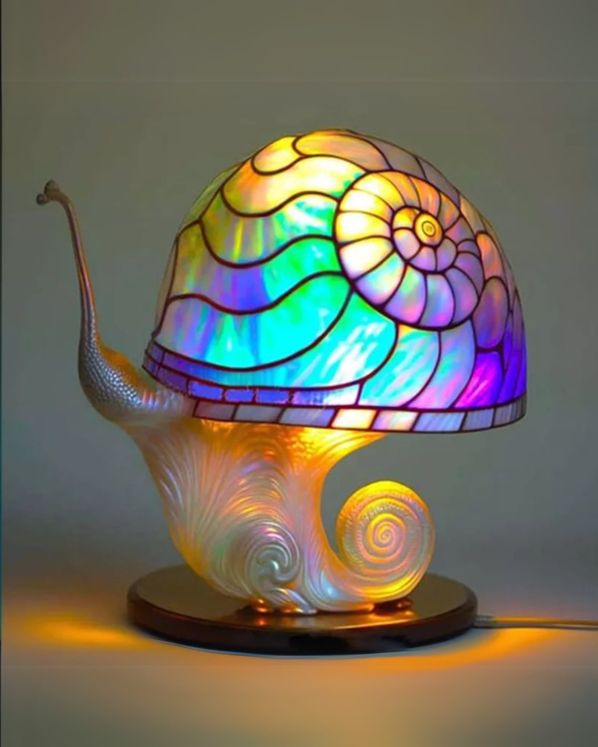LumaMushroom: Designer Table Lamp Made of Resin in Mushroom Shape & Ambient Lighting – for Living Room & Bedroom