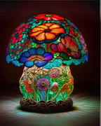 LumaMushroom: Designer Table Lamp Made of Resin in Mushroom Shape & Ambient Lighting – for Living Room & Bedroom