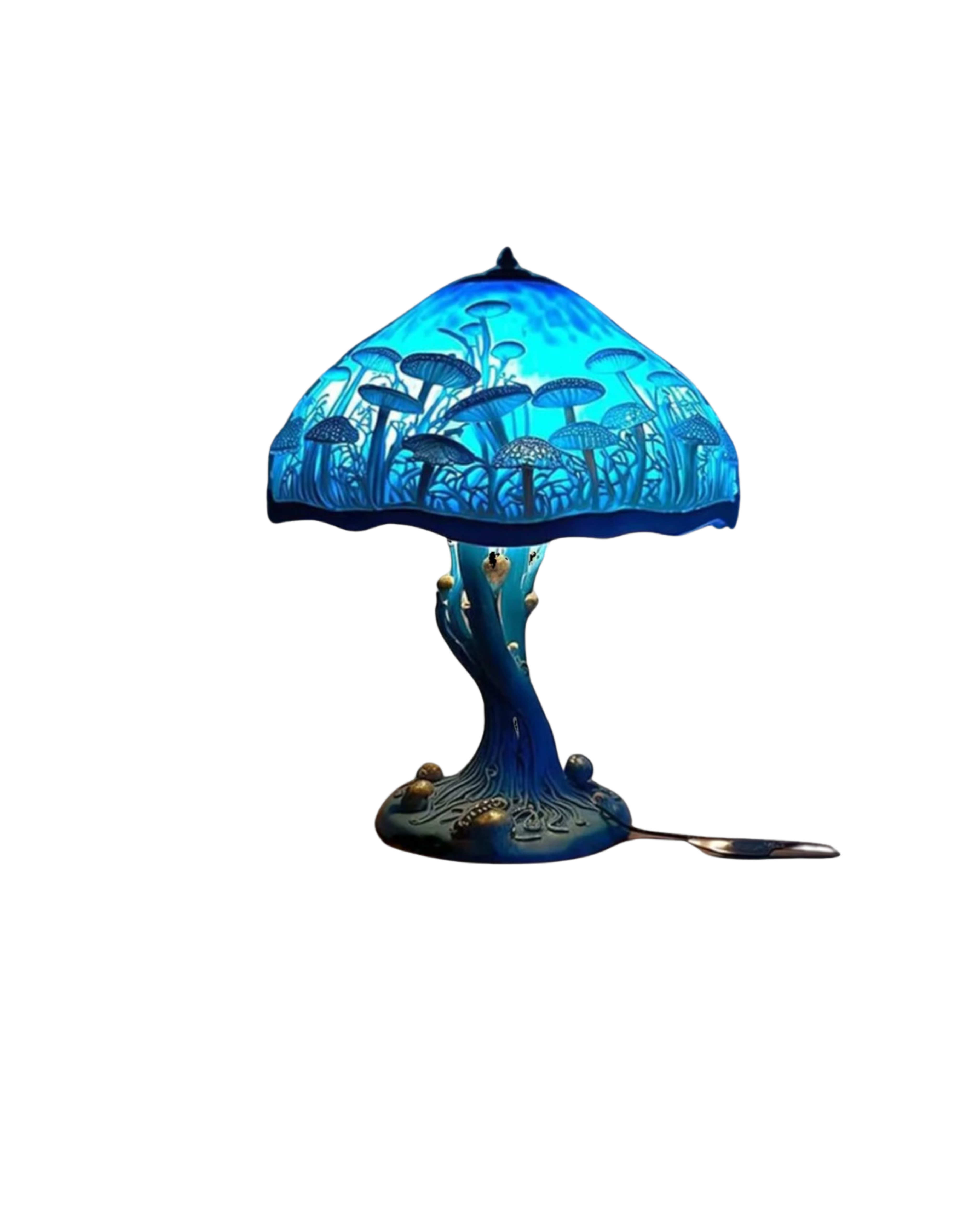 LumaMushroom: Designer Table Lamp Made of Resin in Mushroom Shape & Ambient Lighting – for Living Room & Bedroom