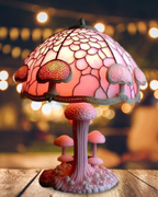 LumaMushroom: Designer Table Lamp Made of Resin in Mushroom Shape & Ambient Lighting – for Living Room & Bedroom