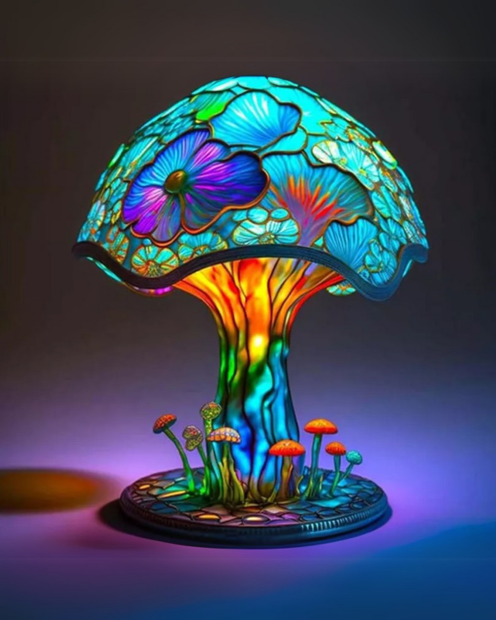 LumaMushroom: Designer Table Lamp Made of Resin in Mushroom Shape & Ambient Lighting – for Living Room & Bedroom