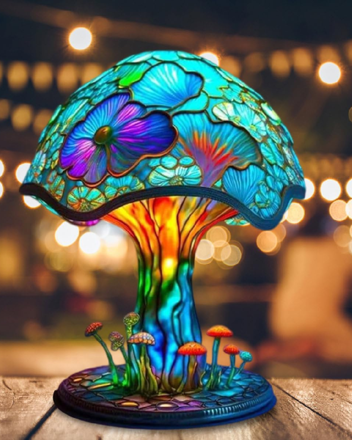 LumaMushroom: Designer Table Lamp Made of Resin in Mushroom Shape & Ambient Lighting – for Living Room & Bedroom