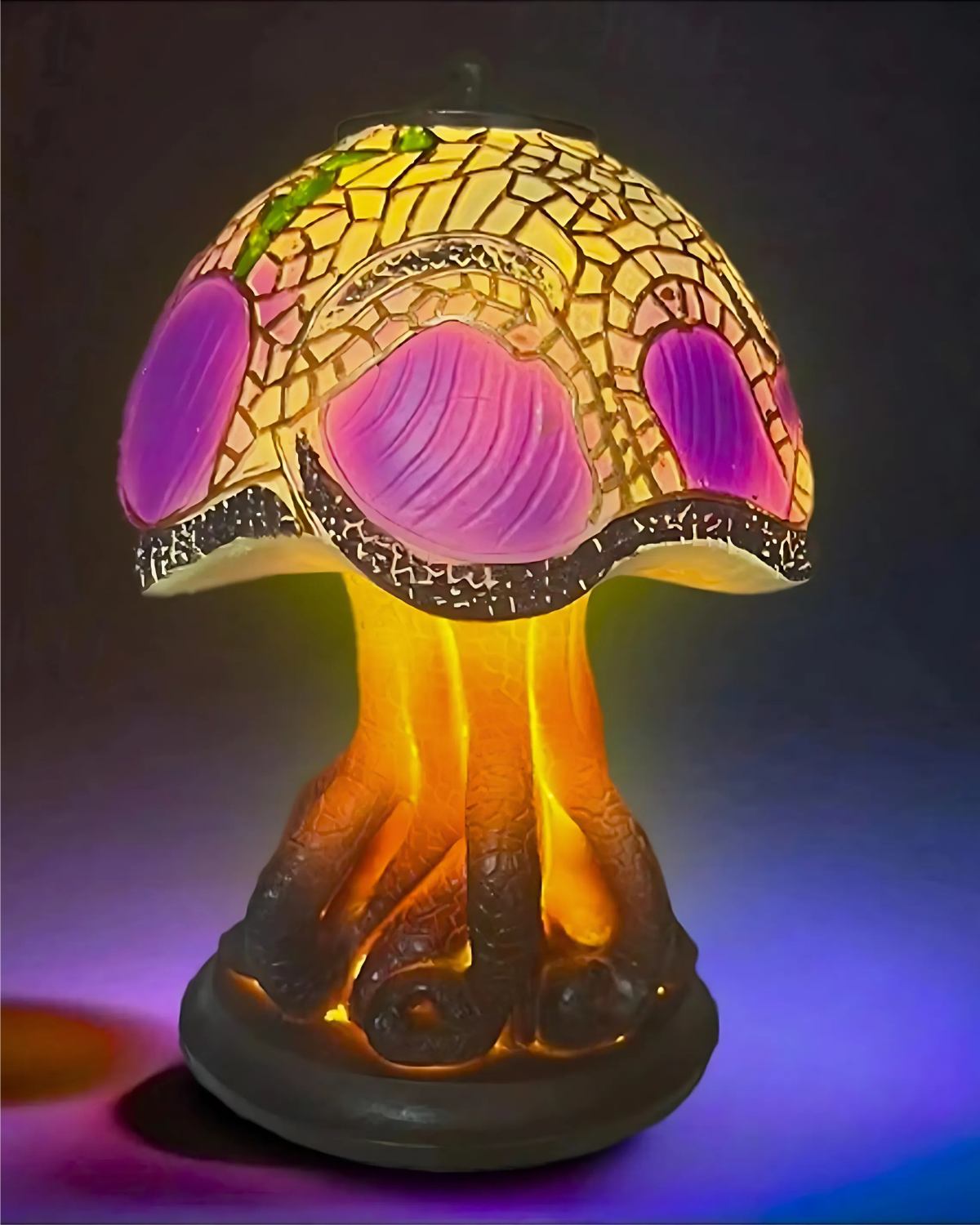 LumaMushroom: Designer Table Lamp Made of Resin in Mushroom Shape & Ambient Lighting – for Living Room & Bedroom