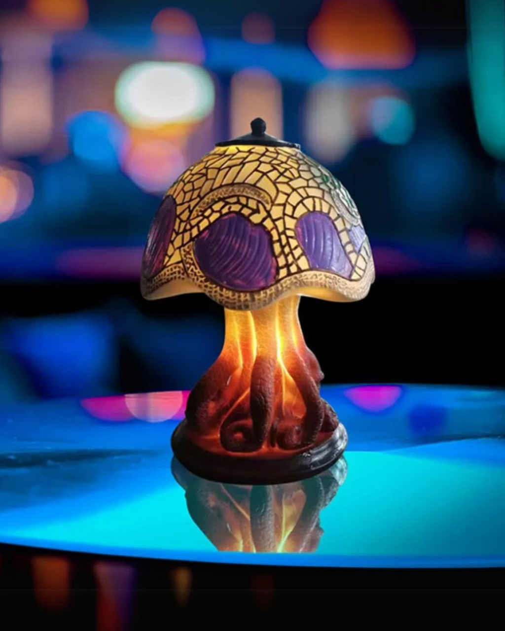 LumaMushroom: Designer Table Lamp Made of Resin in Mushroom Shape & Ambient Lighting – for Living Room & Bedroom