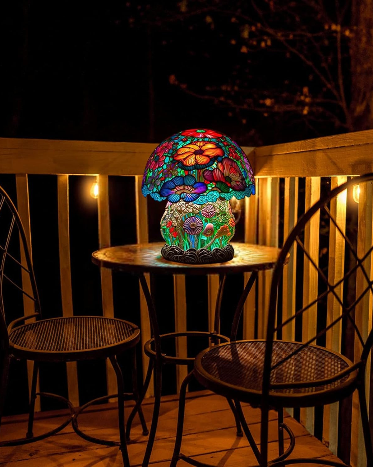LumaMushroom: Designer Table Lamp Made of Resin in Mushroom Shape & Ambient Lighting – for Living Room & Bedroom
