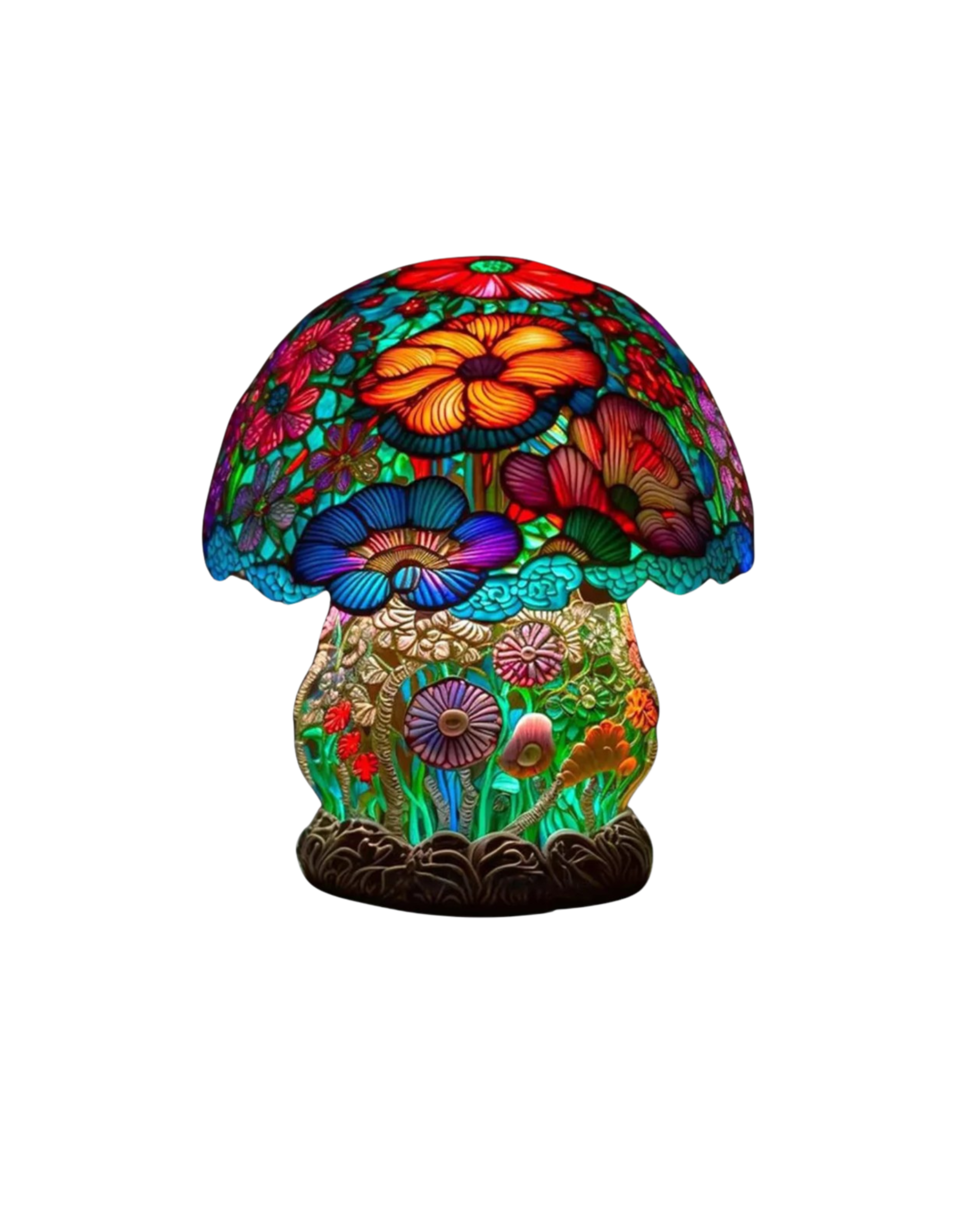LumaMushroom: Designer Table Lamp Made of Resin in Mushroom Shape & Ambient Lighting – for Living Room & Bedroom