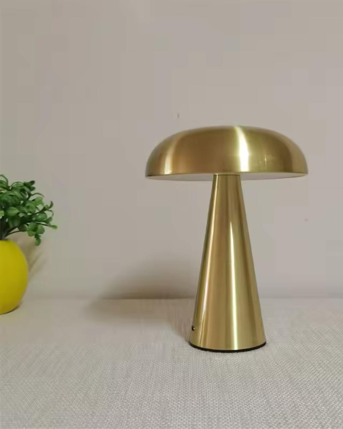 LuméaForm: Designer Table Lamp Made of Metal with Conical Base & Ambient Light – for Nightstands & Living Areas