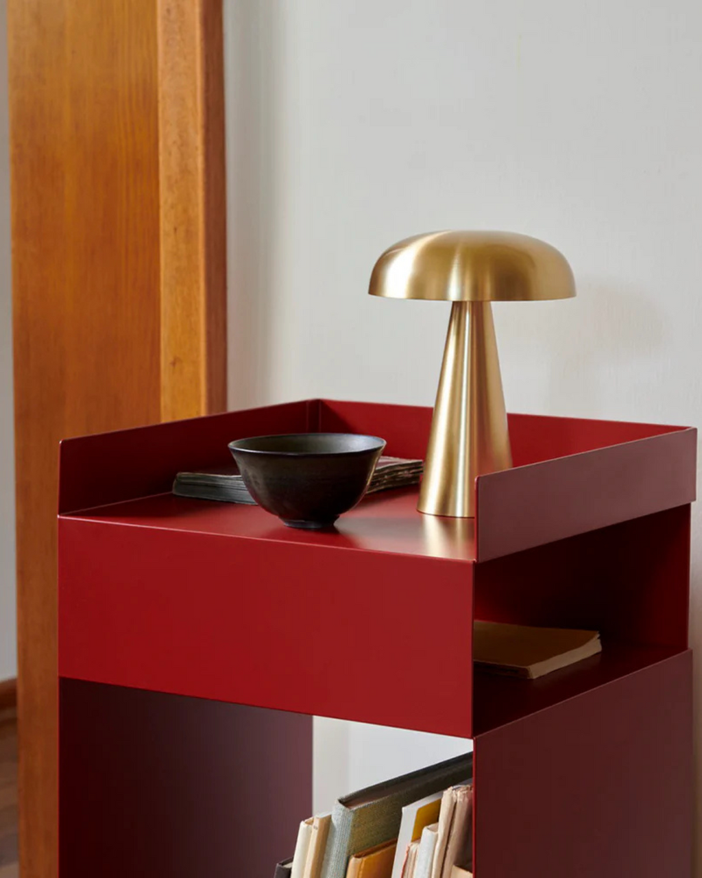 LuméaForm: Designer Table Lamp Made of Metal with Conical Base & Ambient Light – for Nightstands & Living Areas