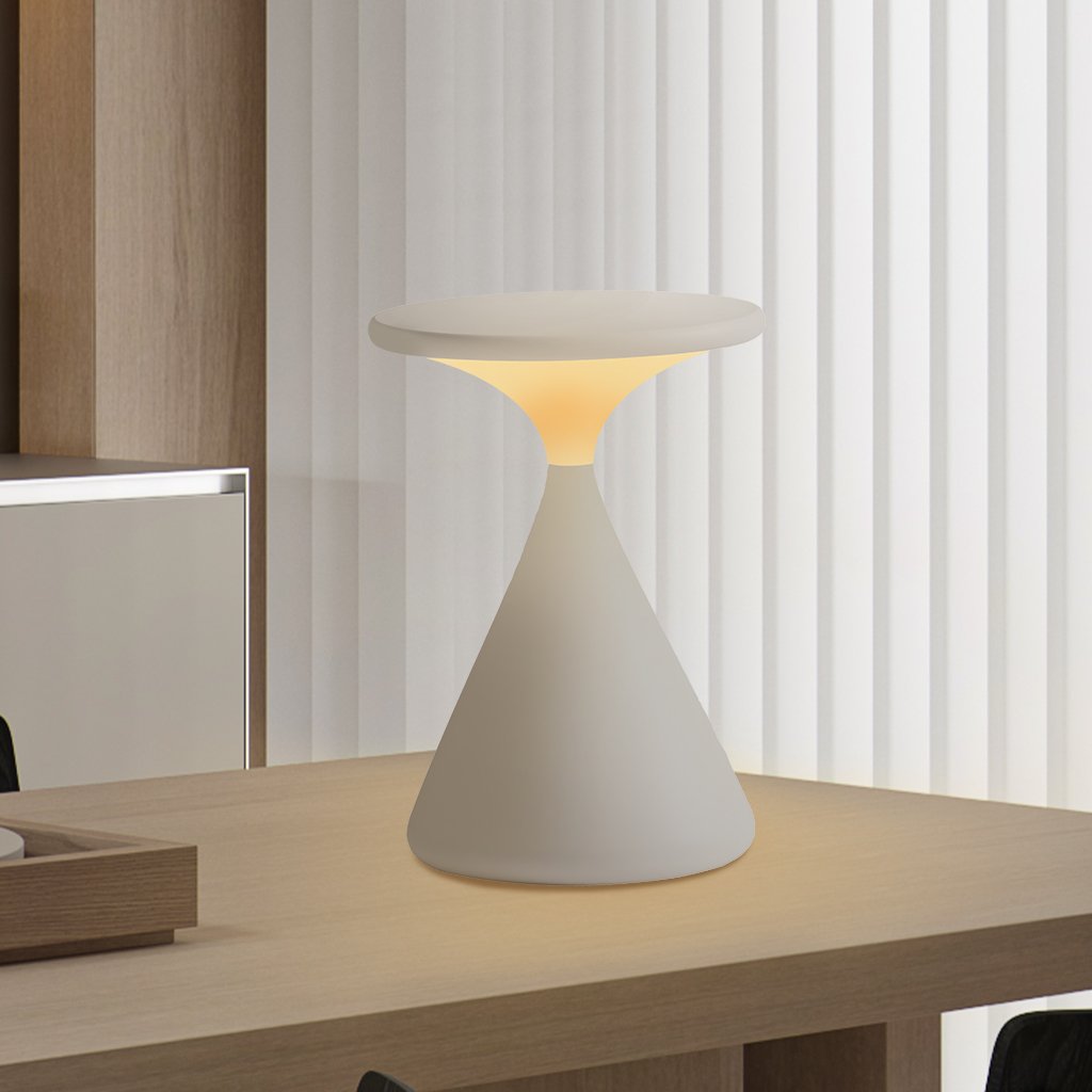 Lumevia: Wireless LED Table Lamp – Dimmable Battery Light in Hourglass Design