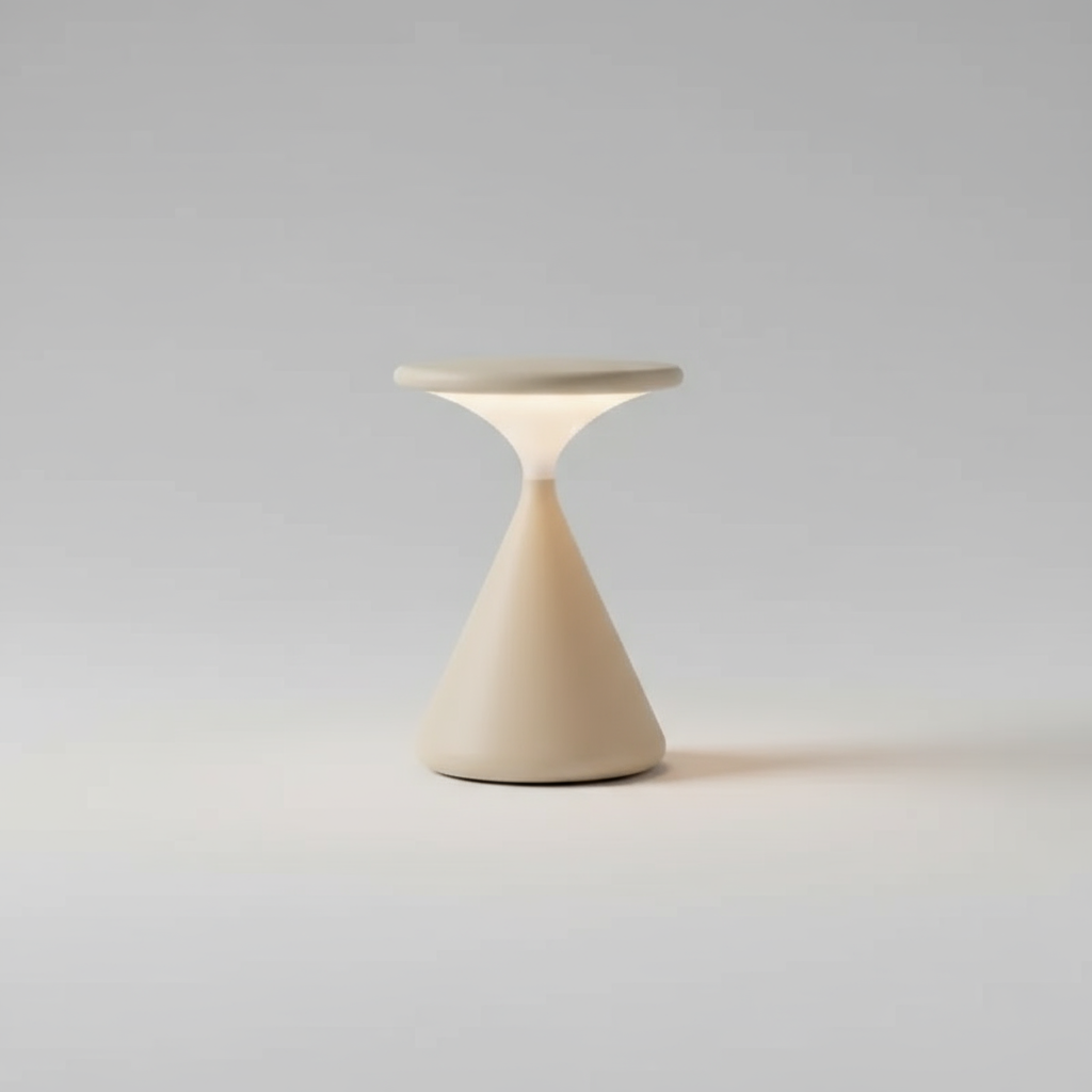 Lumevia: Wireless LED Table Lamp – Dimmable Battery Light in Hourglass Design