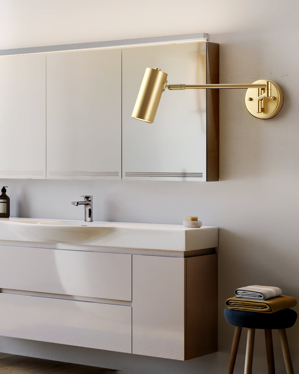 LumiArm: Swiveling LED Wall Lamp – Modern Reading Lamp in Minimalist Design