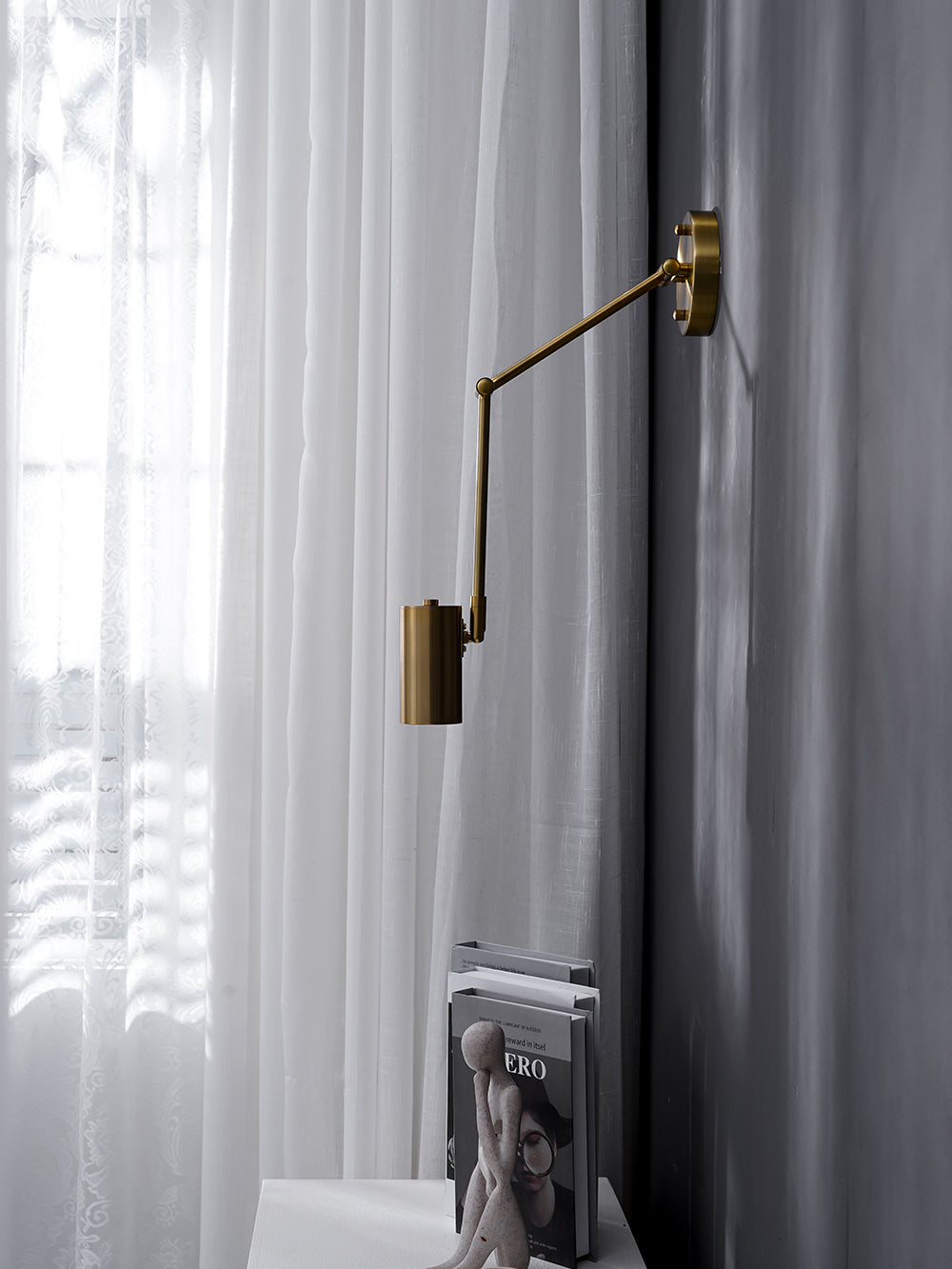 LumiArm: Swiveling LED Wall Lamp – Modern Reading Lamp in Minimalist Design
