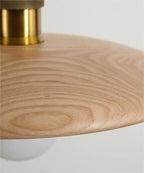 LumiArte: Wooden Pendant Light with Stained Glass – Modern LED Lighting for Dining Rooms & Living Rooms